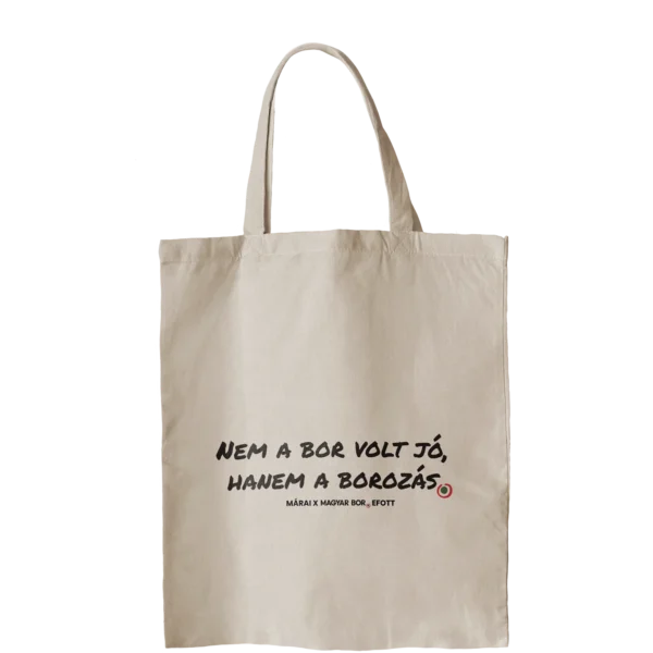 Magyar Bor × EFOTT vászontáska a kampány feliratával