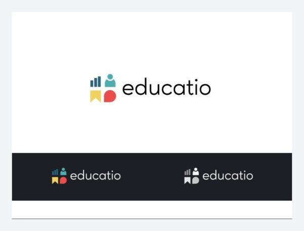 Az Educatio logó világos és sötét háttéren