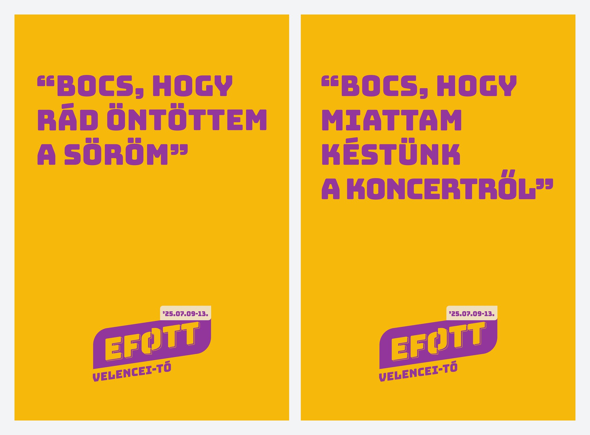 EFOTT 2025 CLP-kampány: „Bocs, hogy rád öntöttem a söröm" és „Bocs, hogy miattam késtünk a koncertről"
