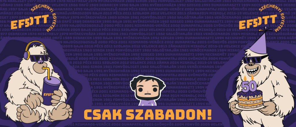 EFOTT 2026 – konténerborítás „Csak szabadon!" felirattal és a jubileumi Yetikkel