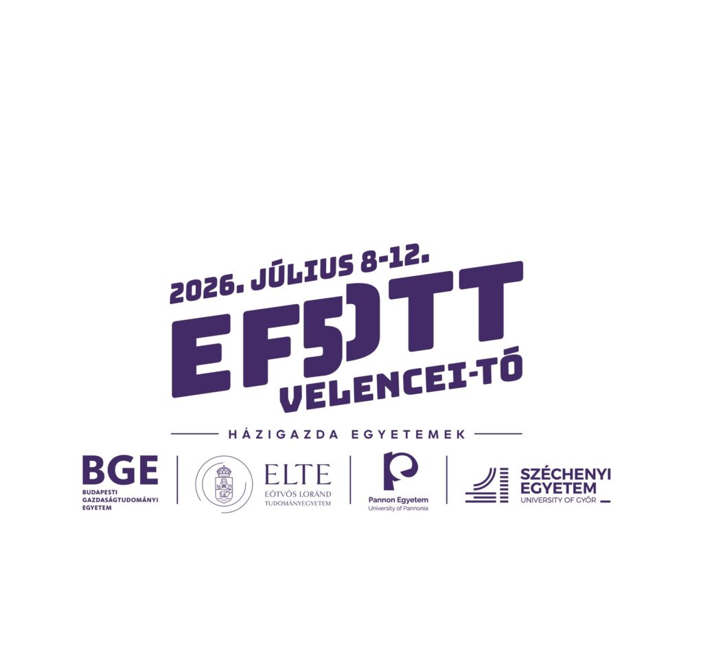 EFOTT50 arculat – vízszintes logóváltozat a házigazda egyetemek logóival