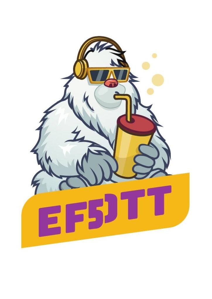 EFOTT50 kollekció – Yeti pohárral, az EF50TT logóval, pólógrafika