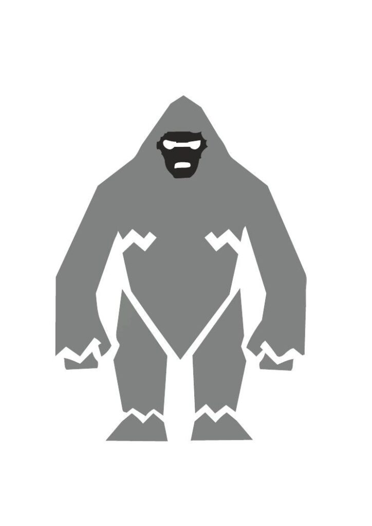 EFOTT50 kollekció – a Yeti sziluettje egyszínű nyomáshoz