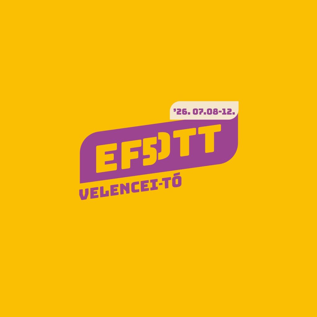 EFOTT50 logó – teljes változat sárga alapon