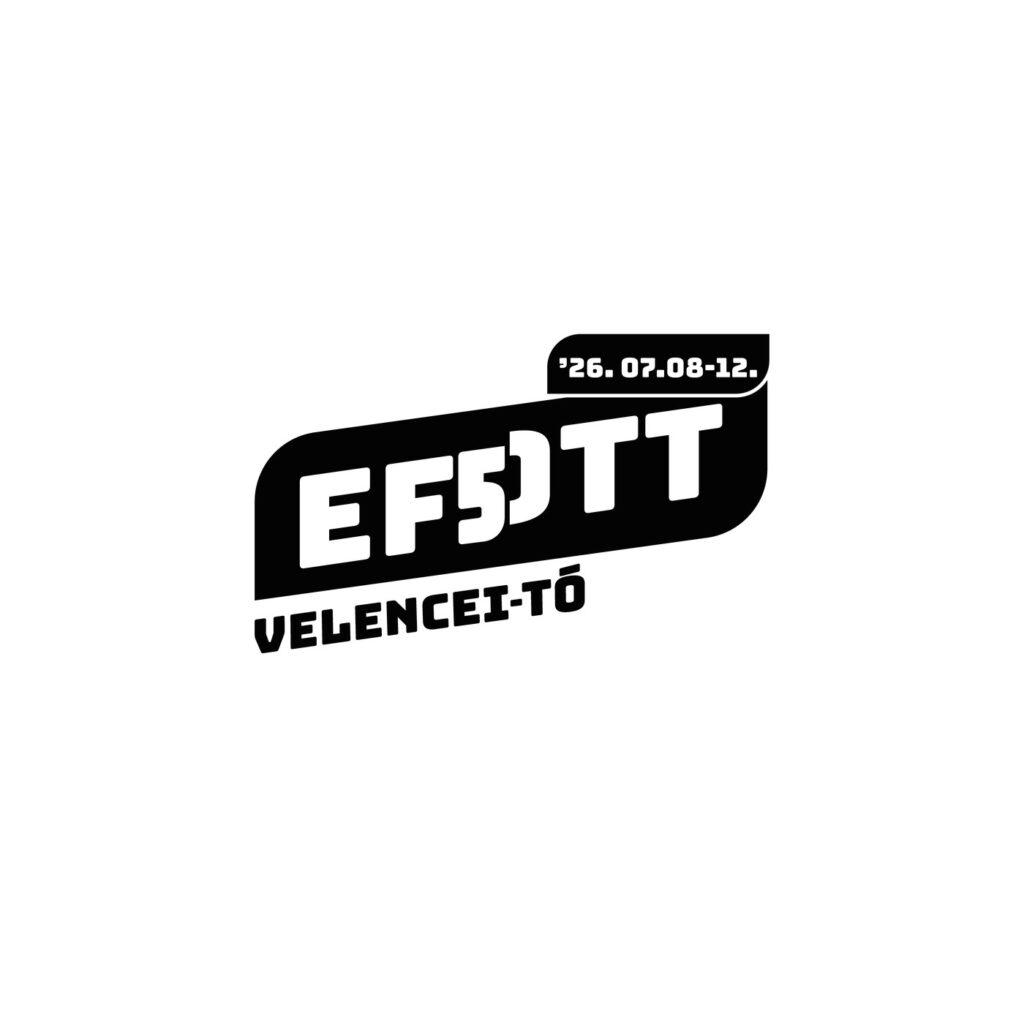 EFOTT50 logó – egyszínű, fekete változat világos alapra