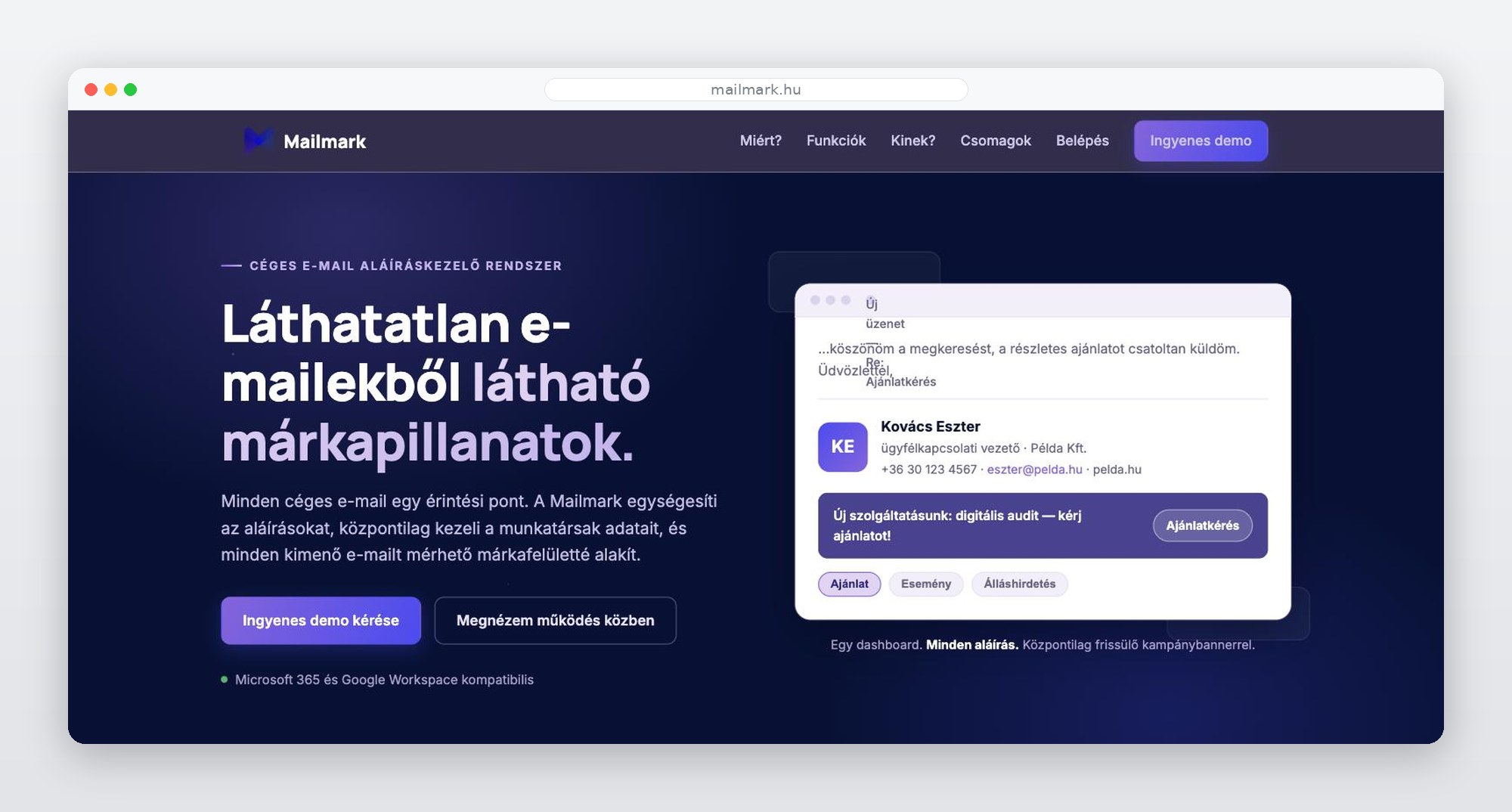 Mailmark – Brandtailor (saját fejlesztés)