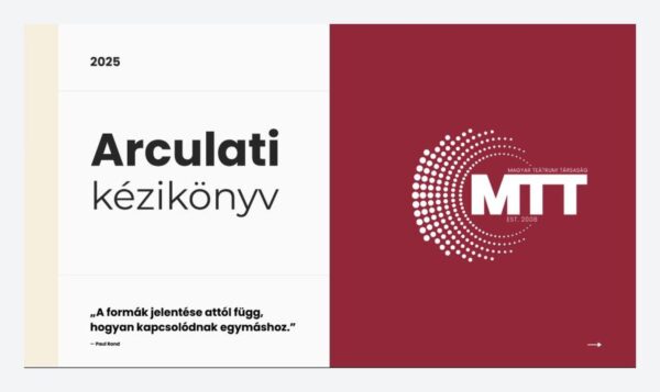 Az MTT arculati kézikönyvének címlapja