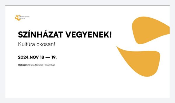 A Színházat vegyenek! 2024 konferencia arculati nyitóképe