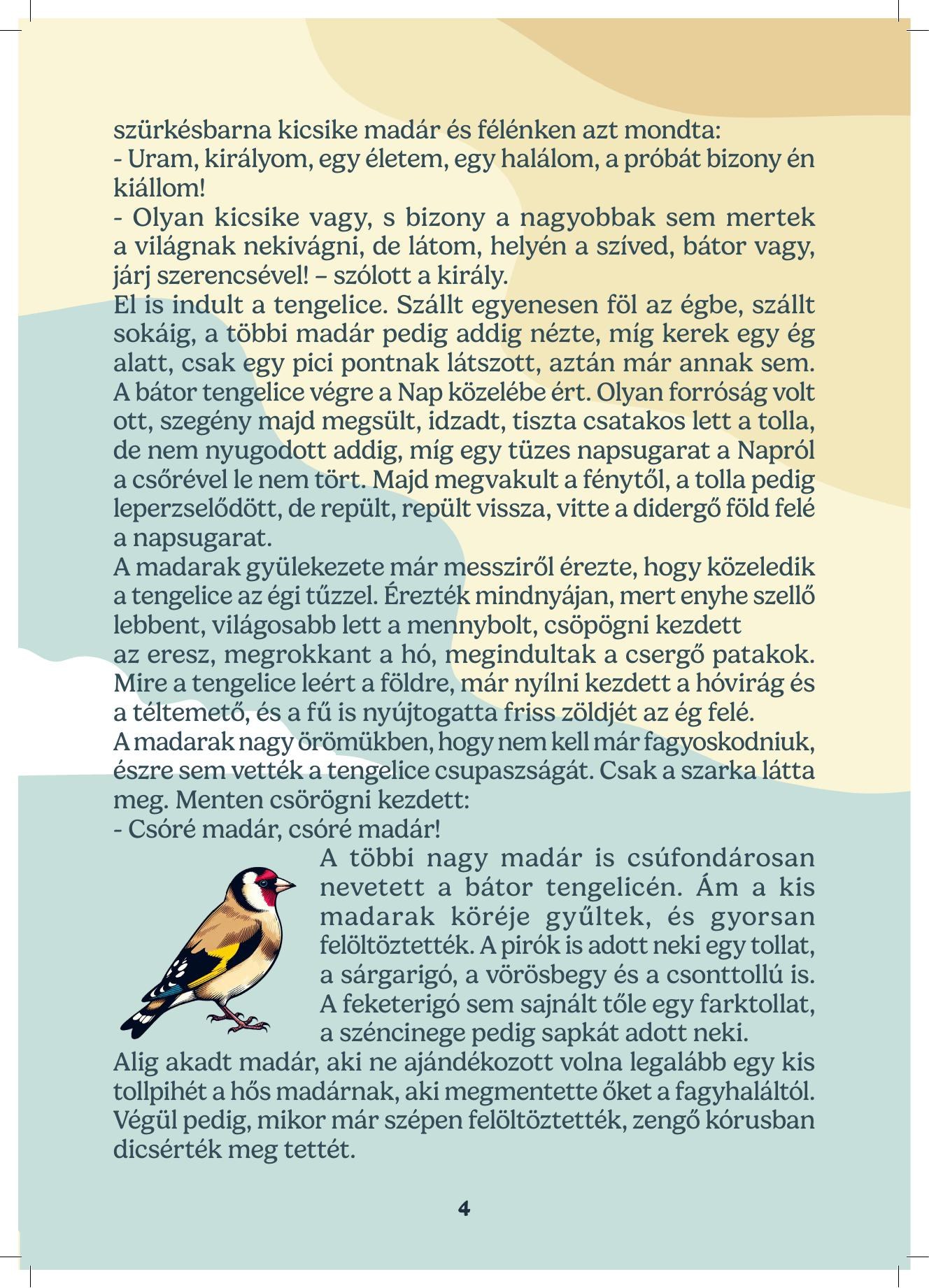 Csirip csirip – belső oldal illusztrációval